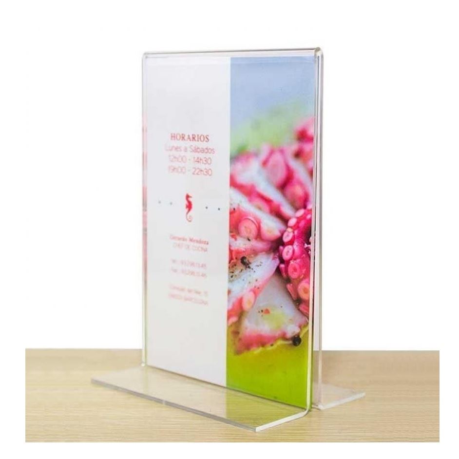 Portafolleto de Acrilico A4 - Forma de T